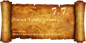 Turza Tibériusz névjegykártya